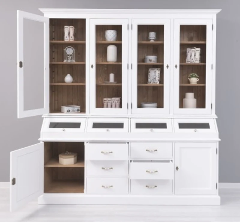 Casa Padrino Sideboard im Landhausstil mit 2 Türen und 6 Schubladen, 214 x 50 x 226 cm