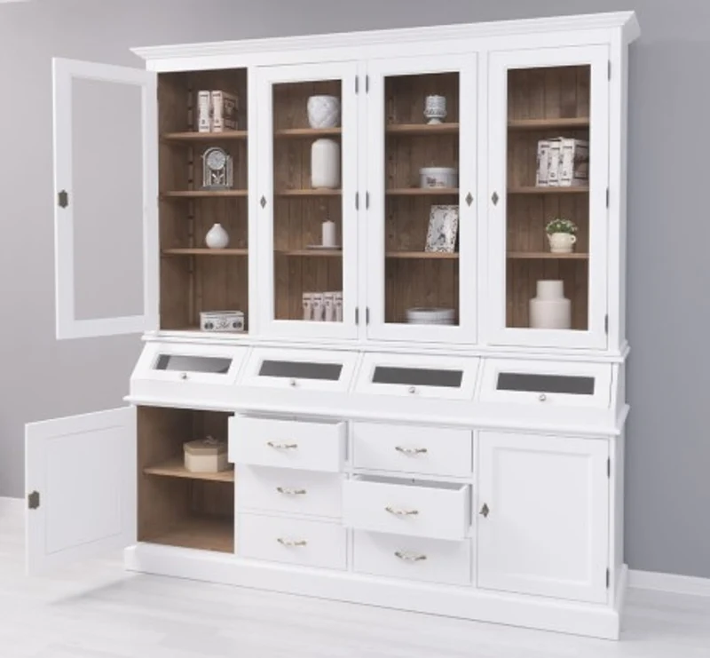 Casa Padrino Sideboard im Landhausstil mit 2 Türen und 6 Schubladen, 214 x 50 x 226 cm