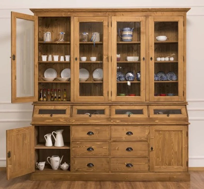 Casa Padrino Sideboard im Landhausstil mit 2 Türen und 6 Schubladen, 214 x 50 x 226 cm