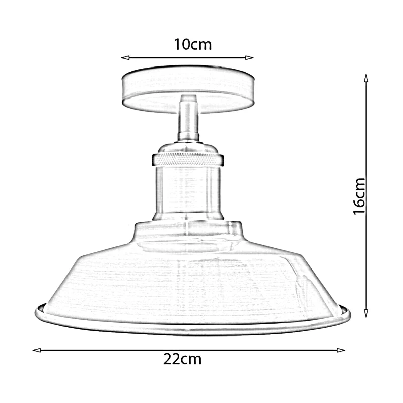 Chrom Deckenleuchte Industrie-Stil Moderne Deckenlampe ~2043