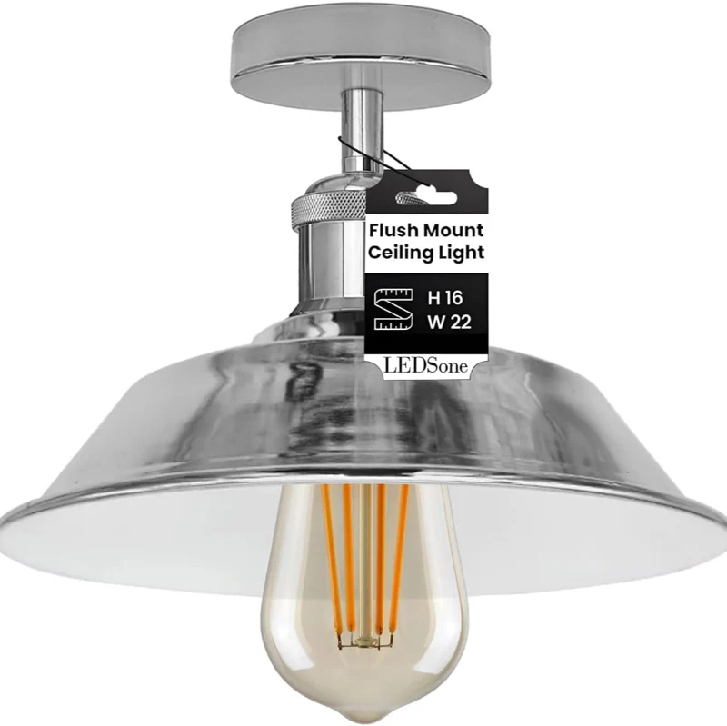 Chrom Deckenleuchte Industrie-Stil Moderne Deckenlampe ~2043