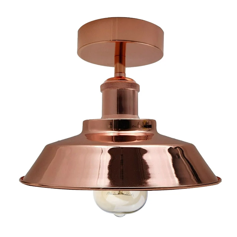 LEDSONE Deckenleuchte Roségold 22cm Retro Design E27 ~2039