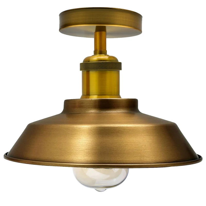 Deckenlampe 22 cm Gelbes Messing Pendelleuchte für esszimmer~2038