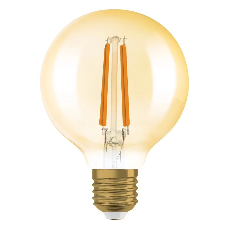 OSRAM VINTAGE 1906® LED Lampe LED CLASSIC Globe Dimmable 7.2W 824 Gold E27, 806 lm, 2400 K, Comfort warm white