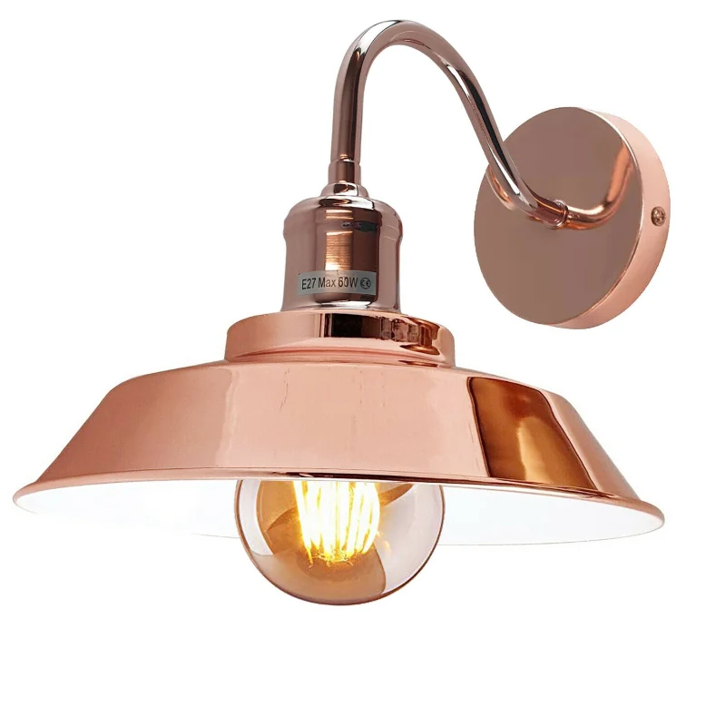 Moderne Wandleuchte Roségold Schwanenhals Lampenschirm ~2022