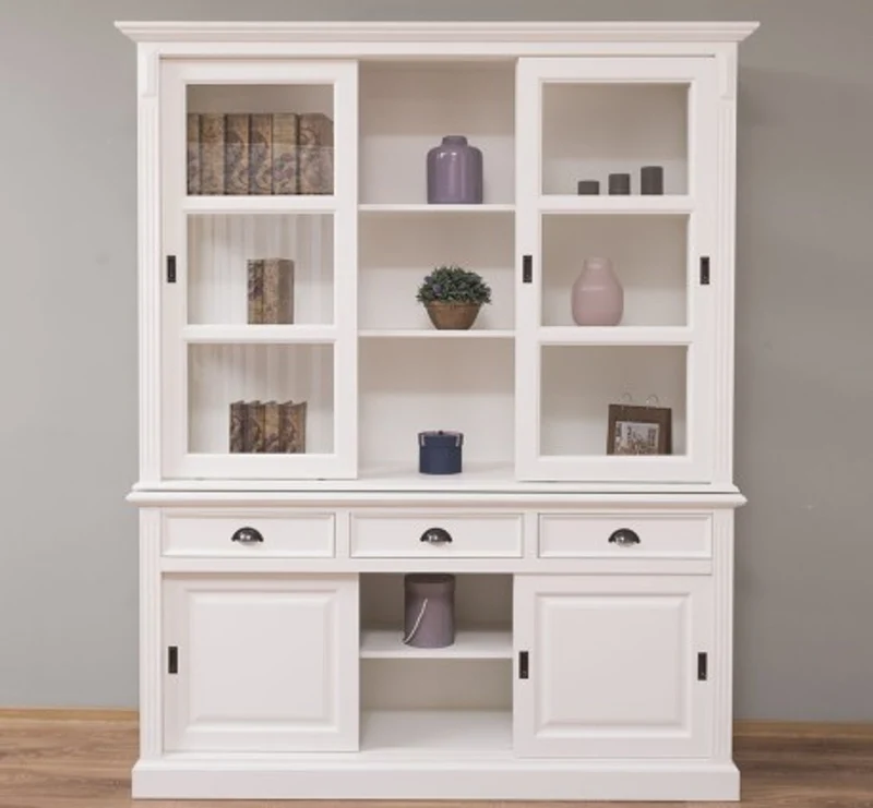 Casa Padrino Sideboard im Landhausstil mit 6 Schiebetüren und 3 Schubladen, 180 x 51 x 220 cm
