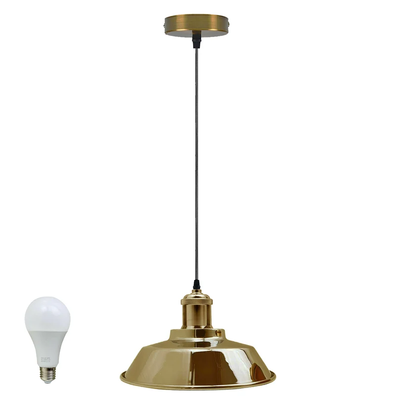 Vintage Modern Industrial Deckenlampenschirm Pendelleuchte Retro Loft French Gold~2009