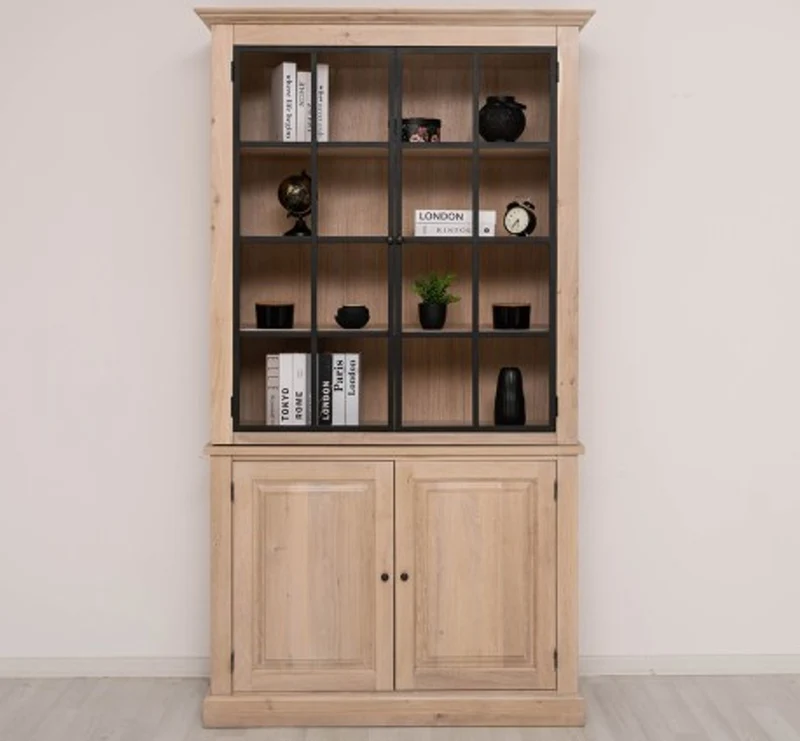 Casa Padrino Vitrine im Landhausstil, 130 x 50 x 230 cm