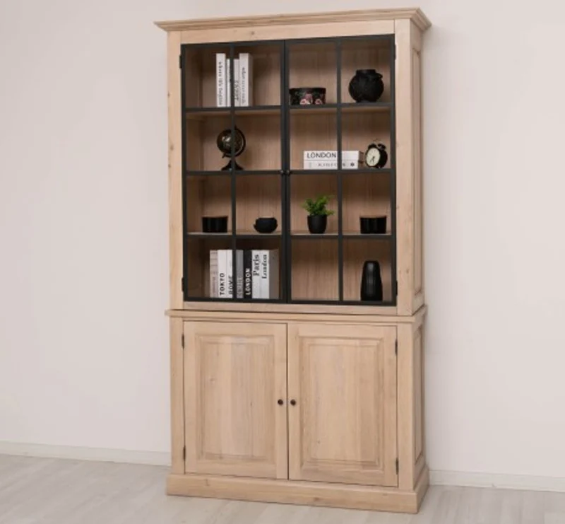 Casa Padrino Vitrine im Landhausstil, 130 x 50 x 230 cm