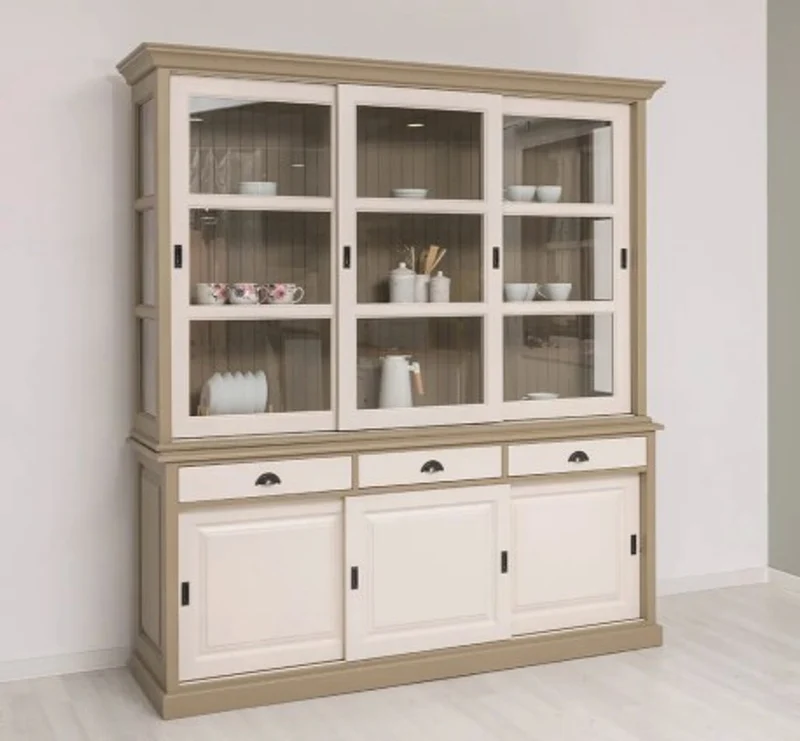 Casa Padrino Sideboard im Landhausstil mit 3 Schiebetüren, 206 x 53 x 219 cm
