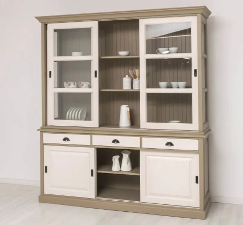 Casa Padrino Sideboard im Landhausstil mit 3 Schiebetüren, 206 x 53 x 219 cm