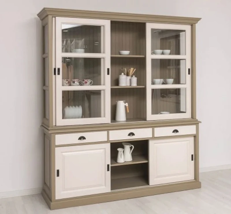 Casa Padrino Sideboard im Landhausstil mit 3 Schiebetüren, 206 x 53 x 219 cm