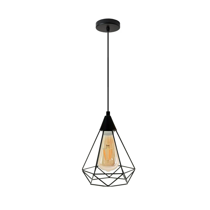 Deckenleuchte käfig design Schirm 20cm Hängelampe schwarz~1894