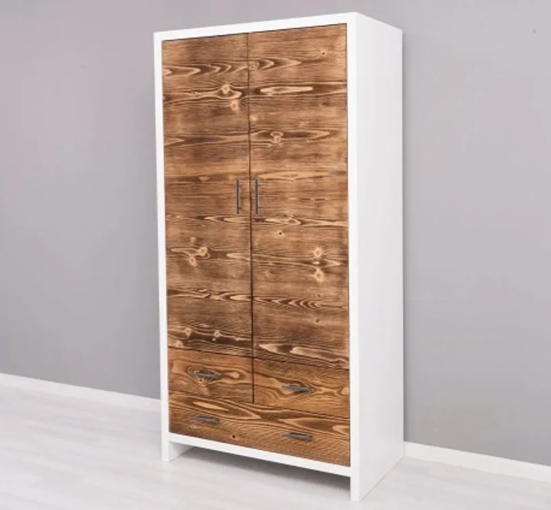 Casa Padrino Kleiderschrank im Landhausstil mit 2 Türen und 3 Schubladen, 100 x 55 x 200 cm