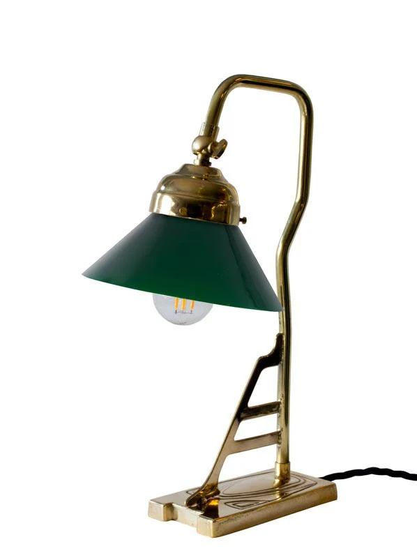 Bordslampa mässing - Modell 1900 med grön skärm