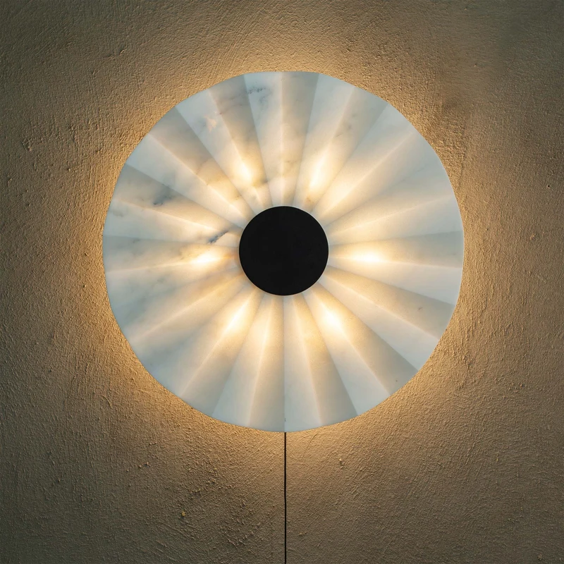 Carrara Marble Wall Lamp ORU by Stella Orlandino