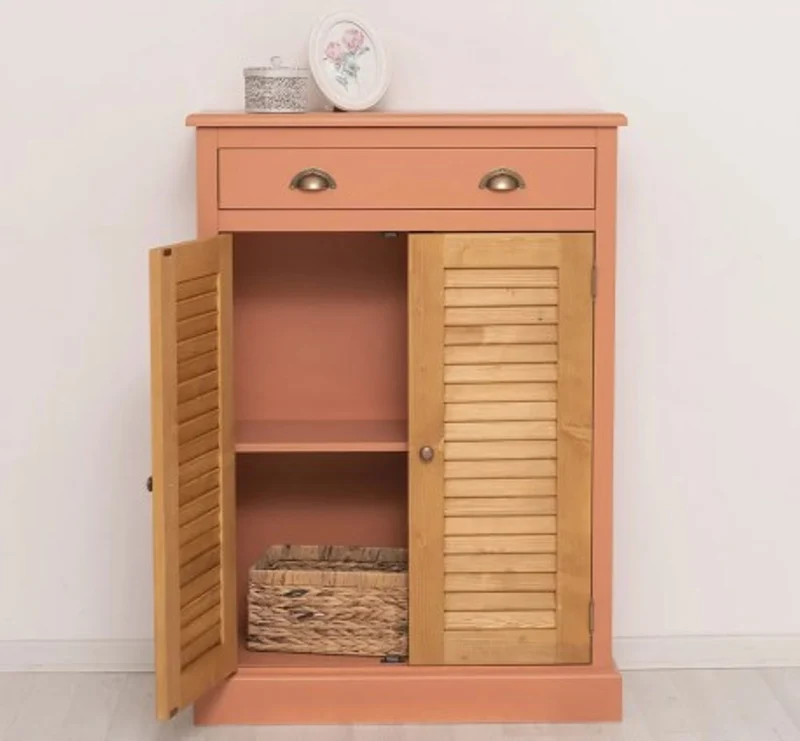 Casa Padrino Kommode im Landhausstil mit 2 Türen und 1 Schublade, 85 x 37 x 120 cm
