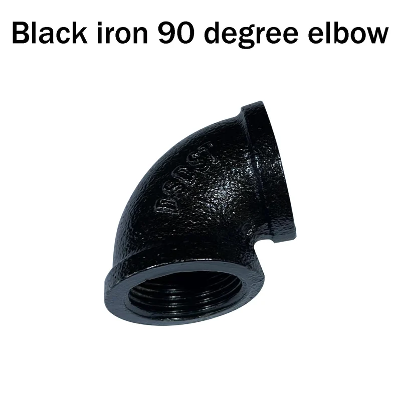 Blak Iron 90-Grad-Ellbogen Rohrbeleuchtungszubehör~1921