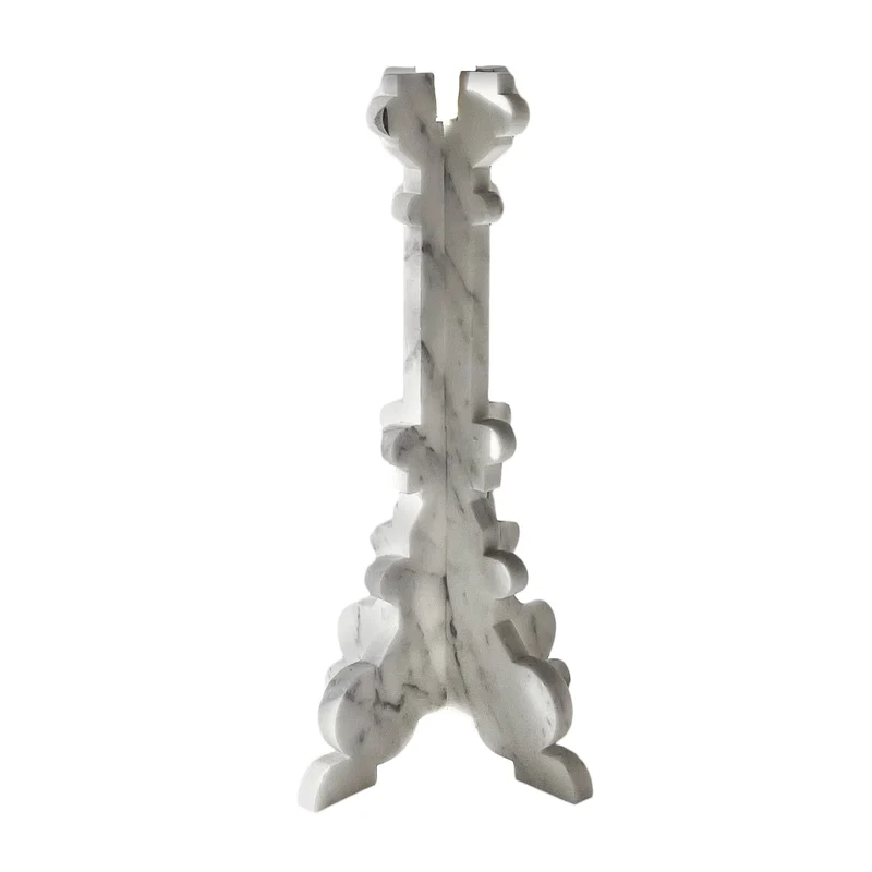 Carrara Marble Candlestick Holder BAROQUE by Cyrcus Design