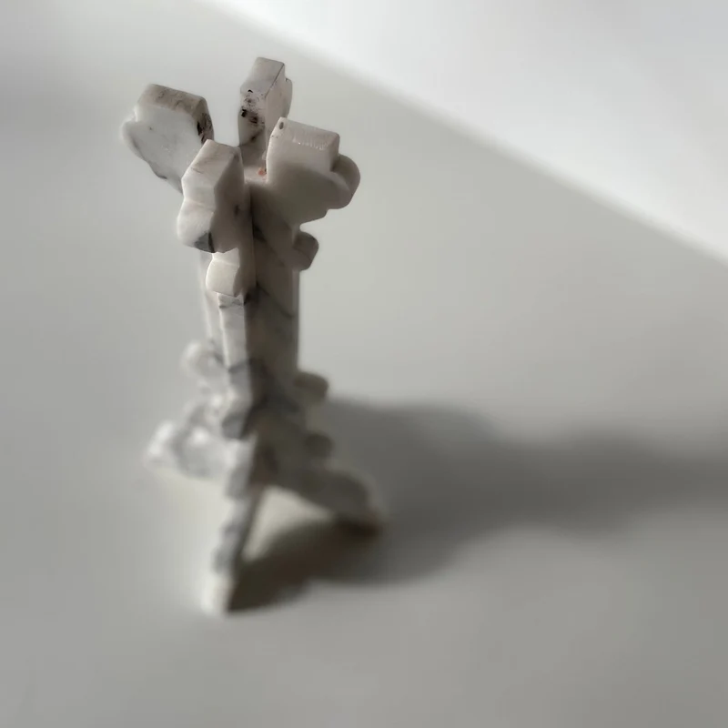 Carrara Marble Candlestick Holder BAROQUE by Cyrcus Design