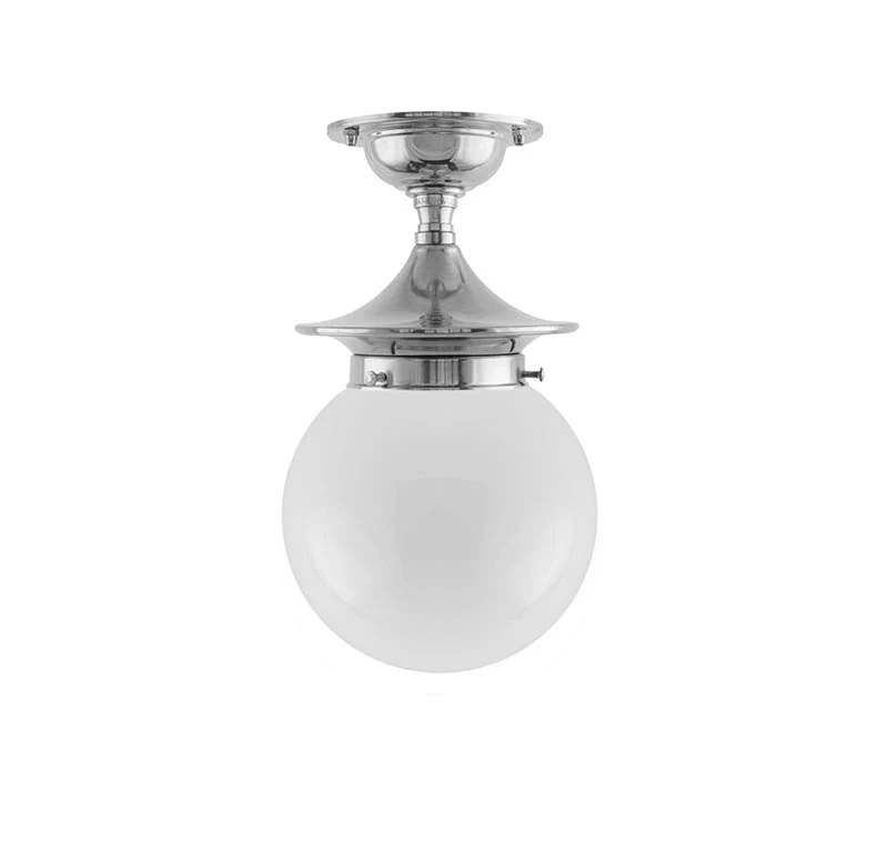 Taklampa - Dahlberg 80 nickel, klotskärm
