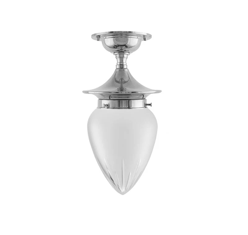 Taklampa - Dahlberg 80 nickel, mattdroppe