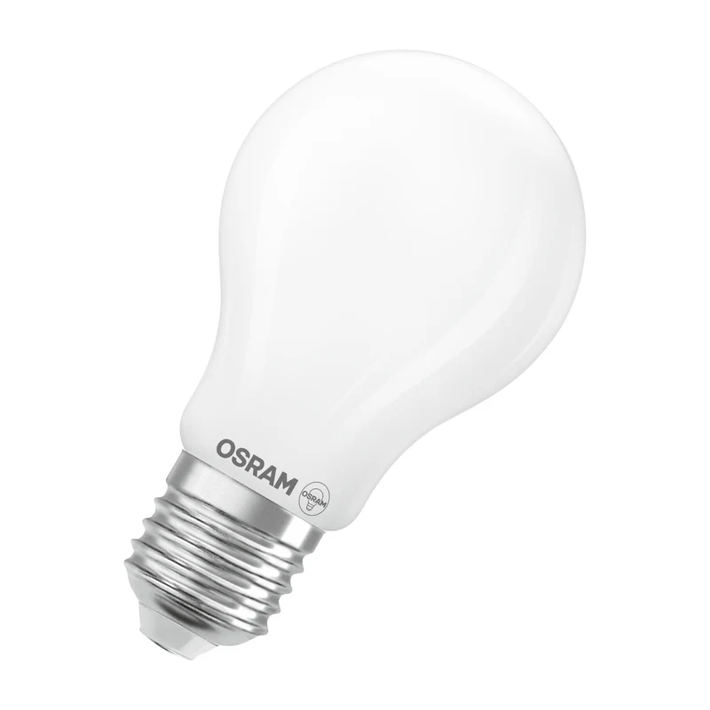 OSRAM LED LAMPS ENERGY CLASS A ENERGY EFFICIENCY FILAMENT CLASSIC A in A-Form, LED-Lampe, Bleifreies Glas, Matt, 3,8 W, 806 lm, Kaltweiß, Energieeffizienzklasse: A