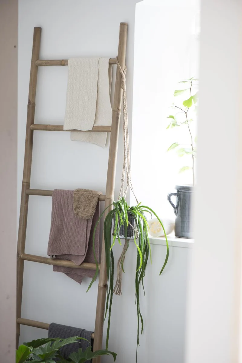 IB Laursen Handtuch Mynte Latte gestrickt