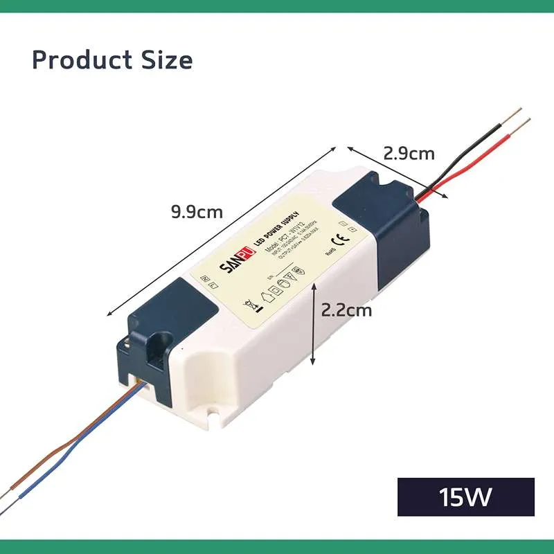 15W LED Netzteil 12V Schalt led trafo-Treiber Strip~1820