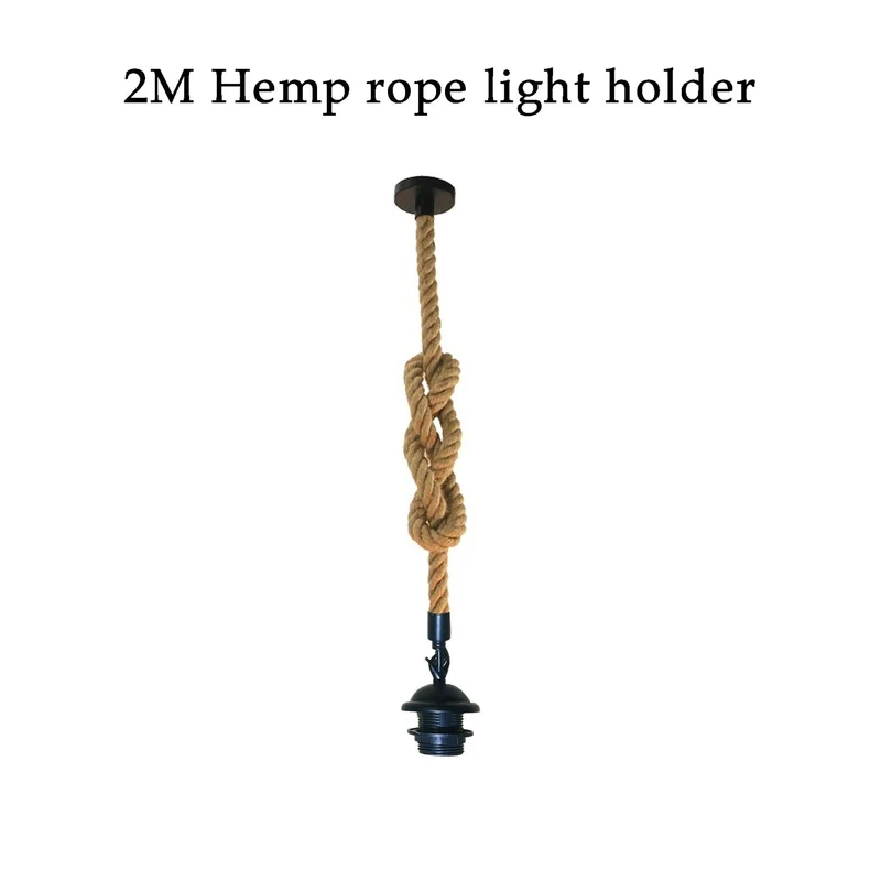 E27 Lampenfassung mit Kabel Hanfseil für Pendelleuchte~1813