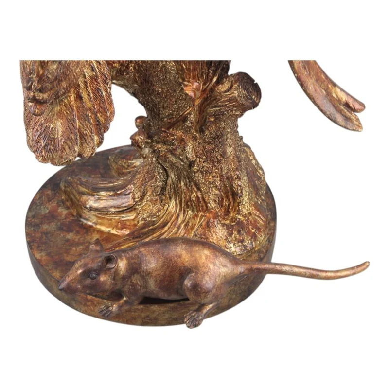 Casa Padrino Barock Beistelltisch Papagei mit Glasplatte H. 62 cm - Barock Deko Möbel
