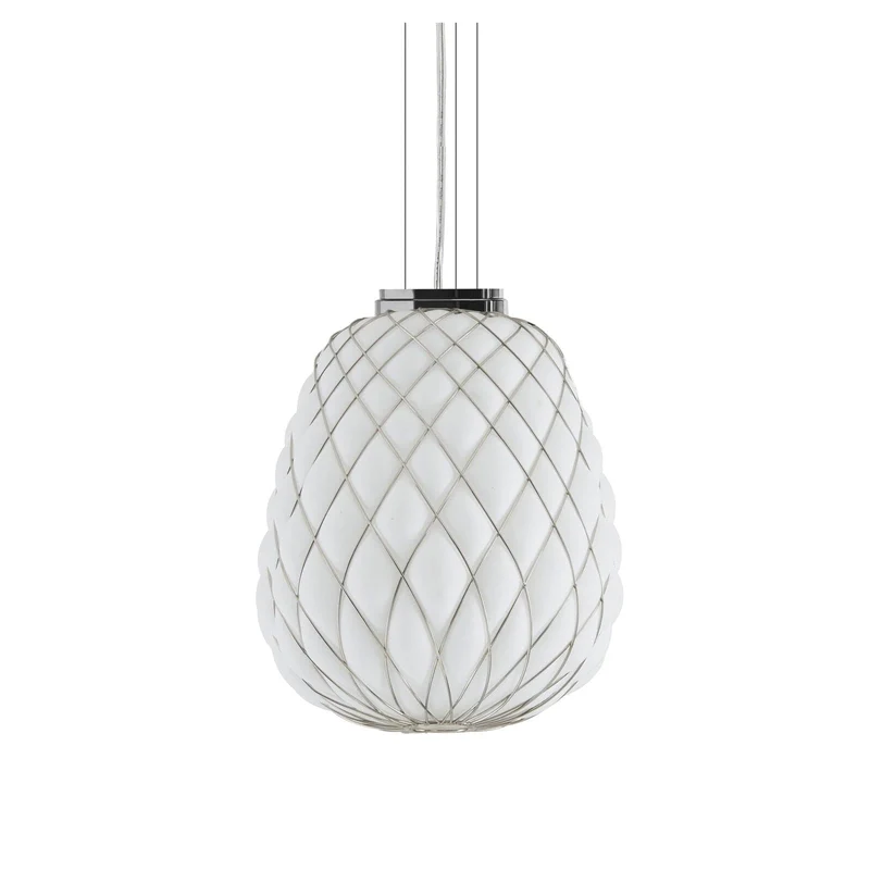 Suspension Lamp PINECONE Large Chrome by Paola Navone for FontanaArte