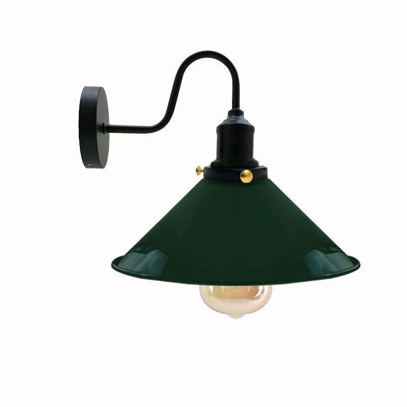 Retro Wandlampe mit Schwanenhals & Metall E27 ~1796