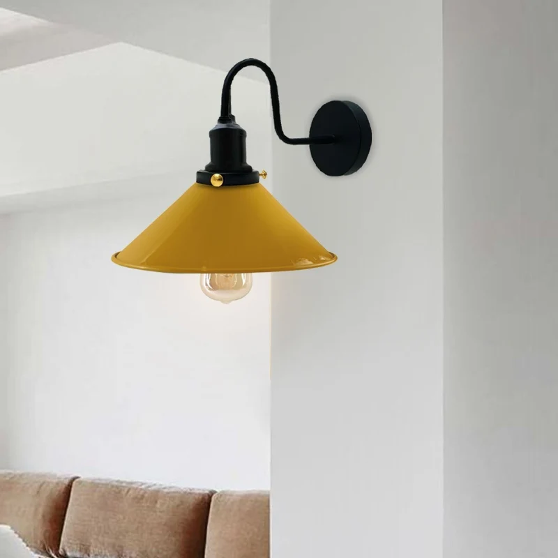 Retro Wandlampe mit Schwanenhals & Metall E27 ~1796