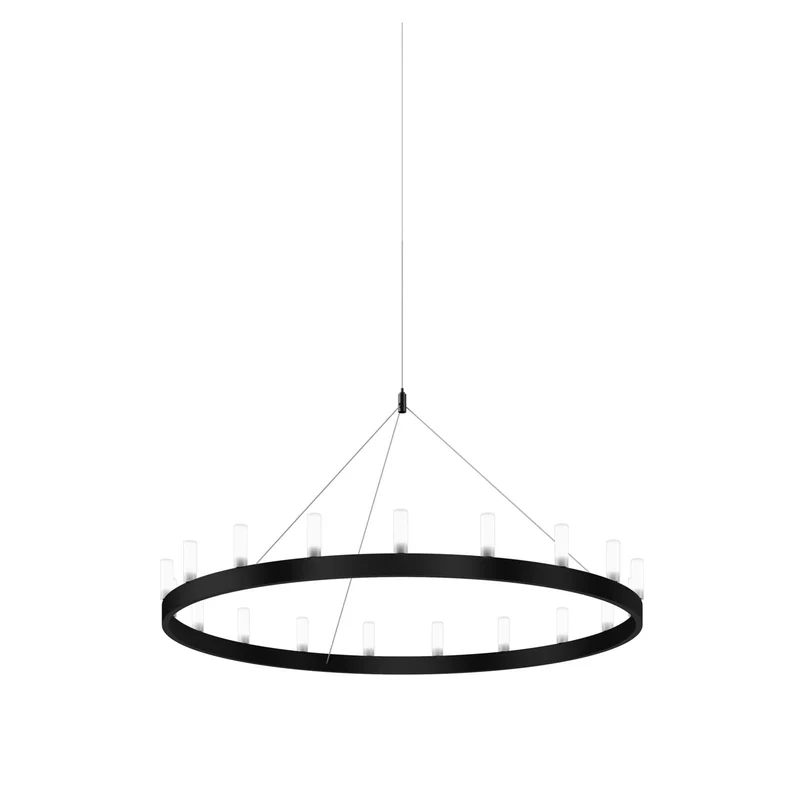 Suspension Lamp CHANDELIER Medium Black by David Chipperfield for FontanaArte