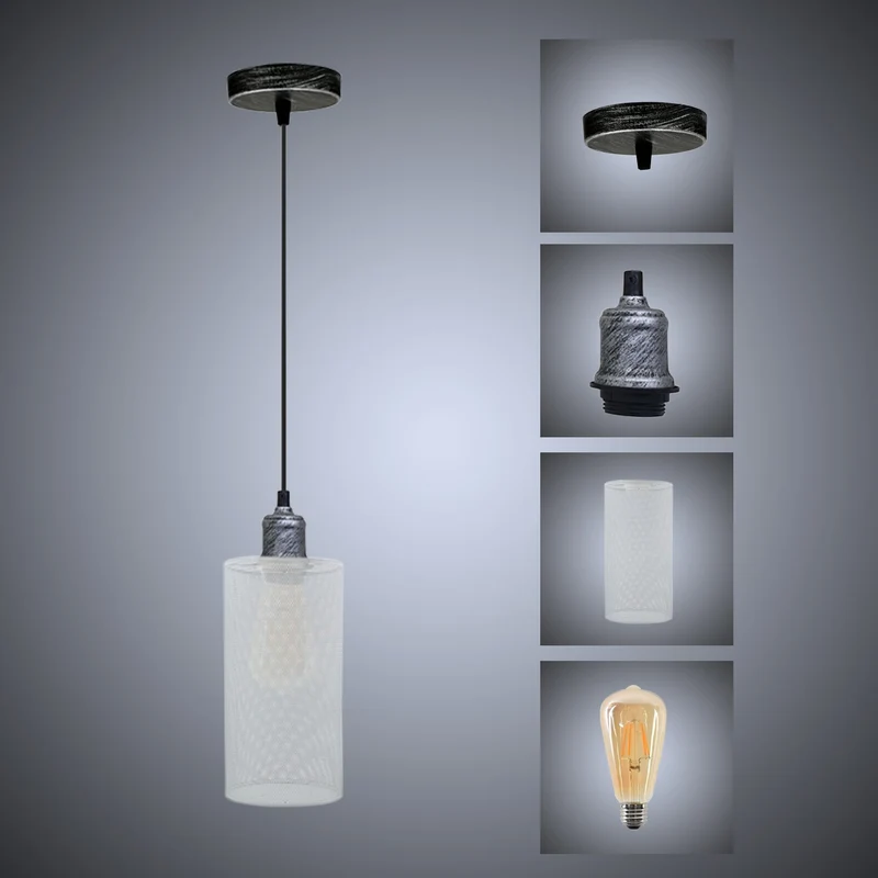 Pendelleuchte E27 mit Lichtkäfig | Vintage Industriestil~1849