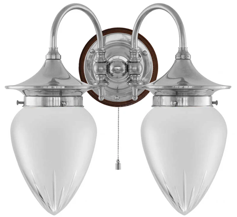 Vägglampa - Tigerstedt nickel, slipat mattglas