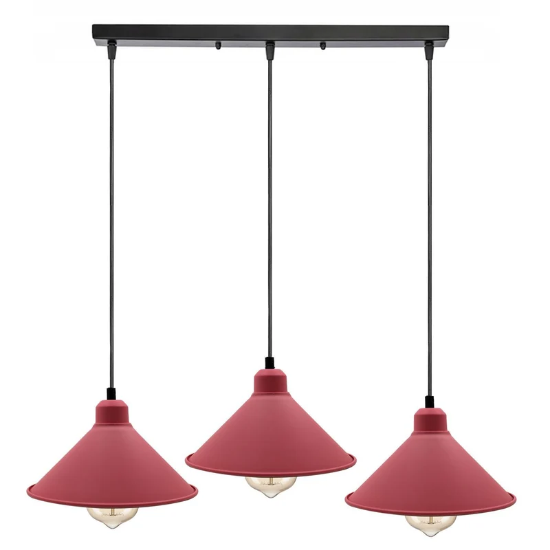 Hängelampe kristall Kronleuchter Kegel Schatten rosa Farbe pendelleuchten~1769