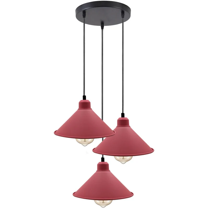 Hängelampe kristall Kronleuchter Kegel Schatten rosa Farbe pendelleuchten~1769