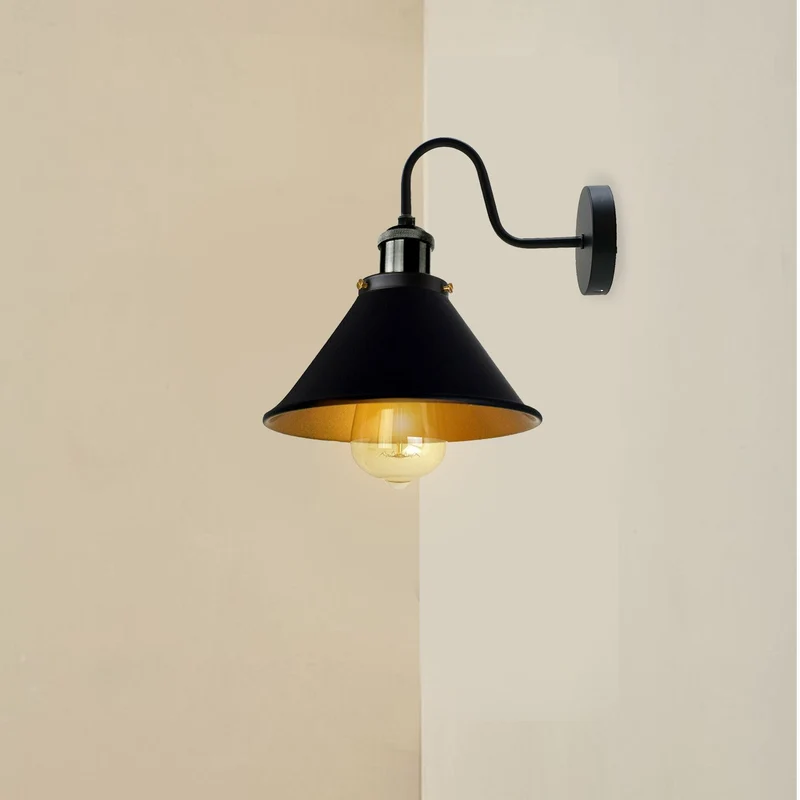 Vintage wandleuchte innen modern led Kegelschirm~1761