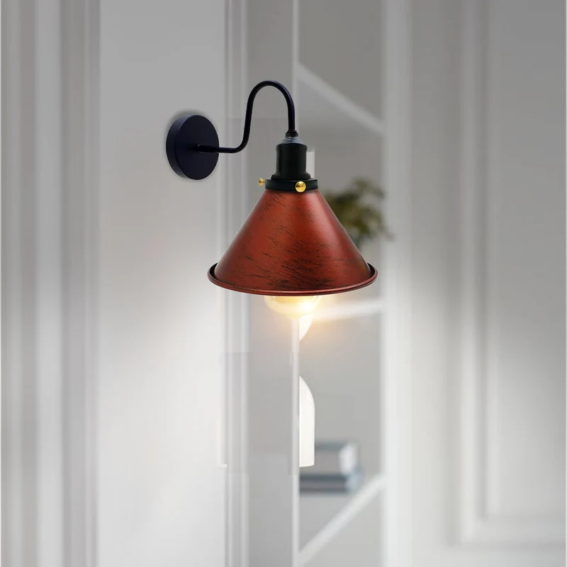 Vintage wandleuchte innen modern led Kegelschirm~1761
