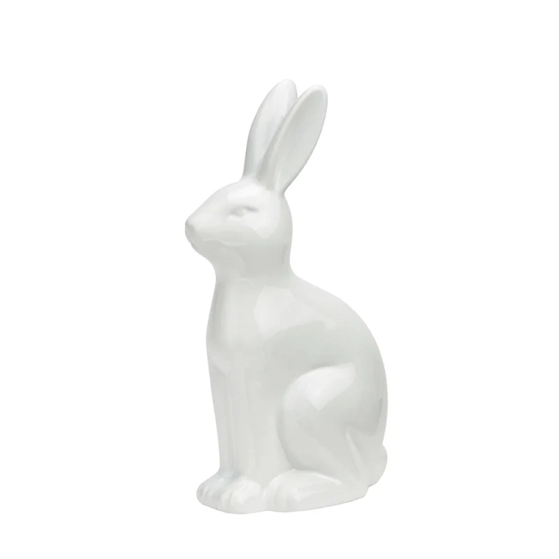 Deko Hase sitzend weiß