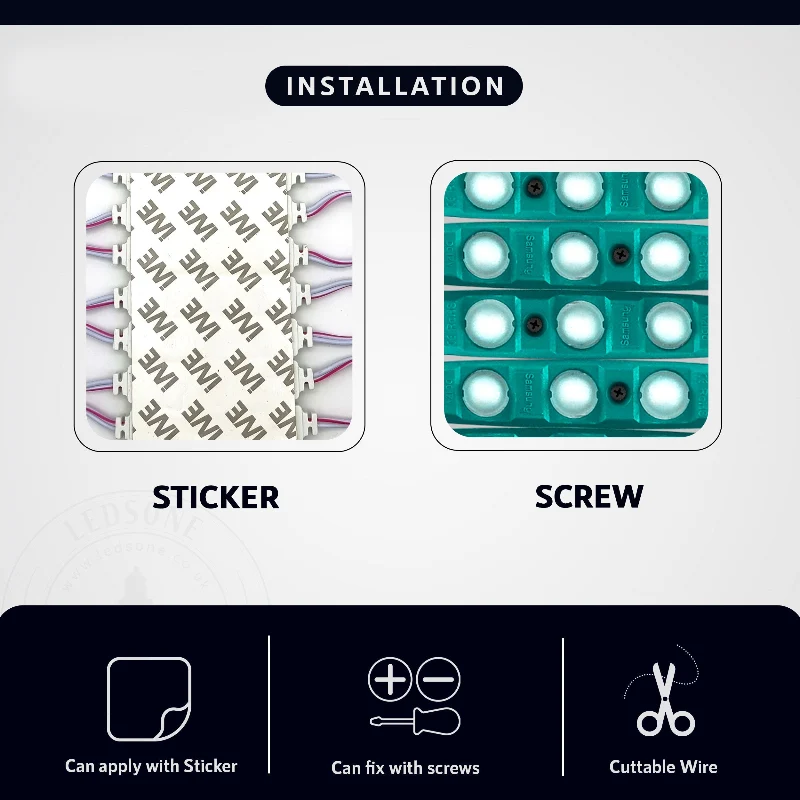 10x LED Module 12V Grün IP65 Ideal für Werbeschilder ~1749