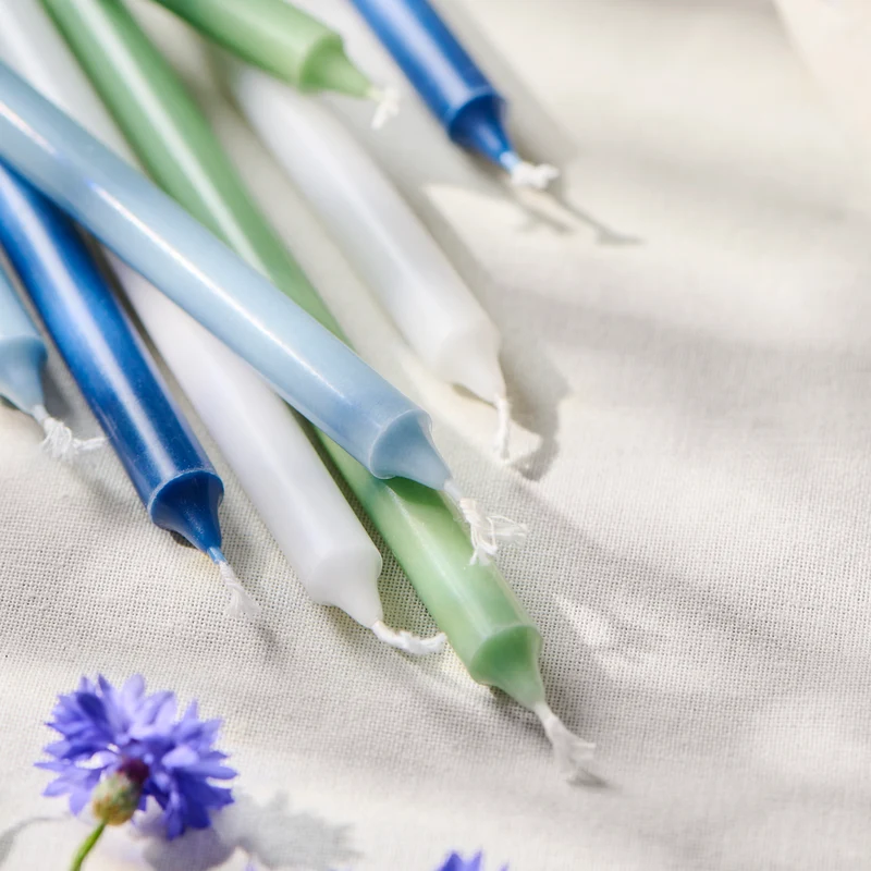 Ib Laursen hohe Stabkerzen Hege cornflower 6er-Set