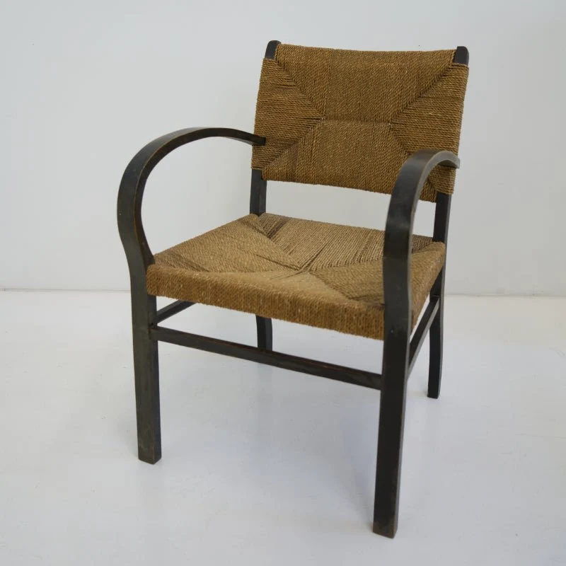 Erich Dieckmann Bauhaus Sessel mit Korbgeflecht - Vintage Stuhl