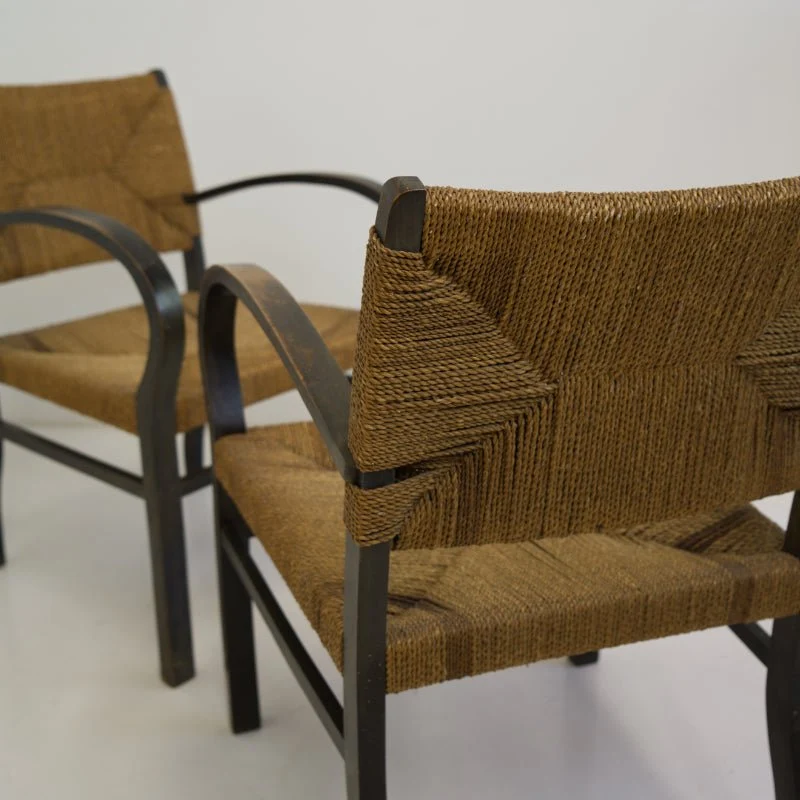 Erich Dieckmann Bauhaus Sessel mit Korbgeflecht - Vintage Stuhl