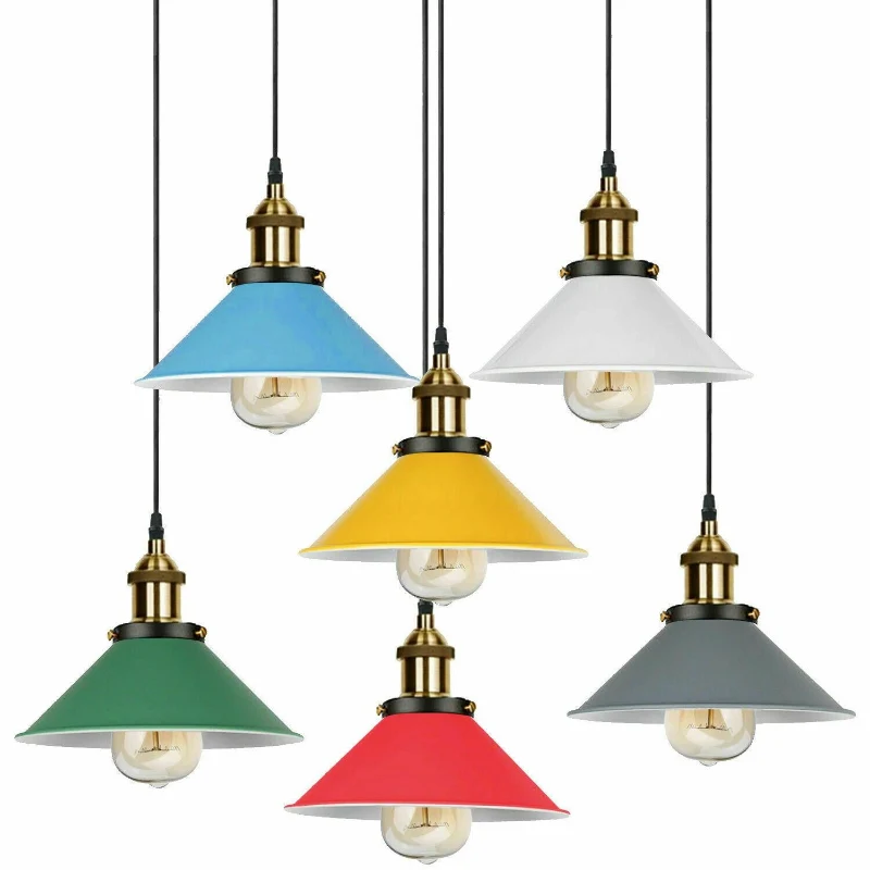 Industrial Loft Pendelleuchte 22cm Metall Design bunte ~1554