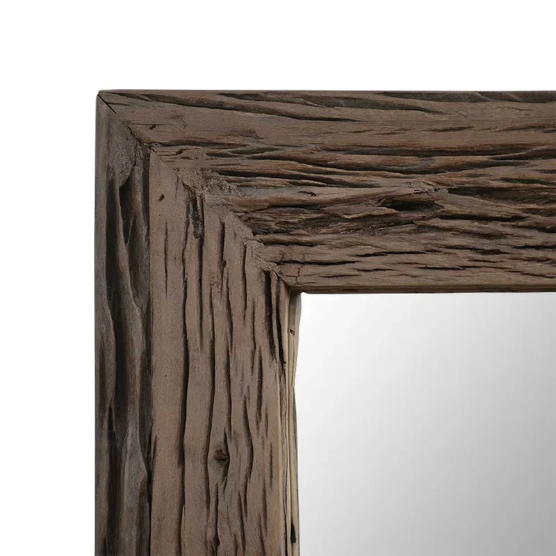 Casa Padrino Luxus Wandspiegel Dunkelbraun 120 x 4 x H. 50 cm - Altholz Spiegel