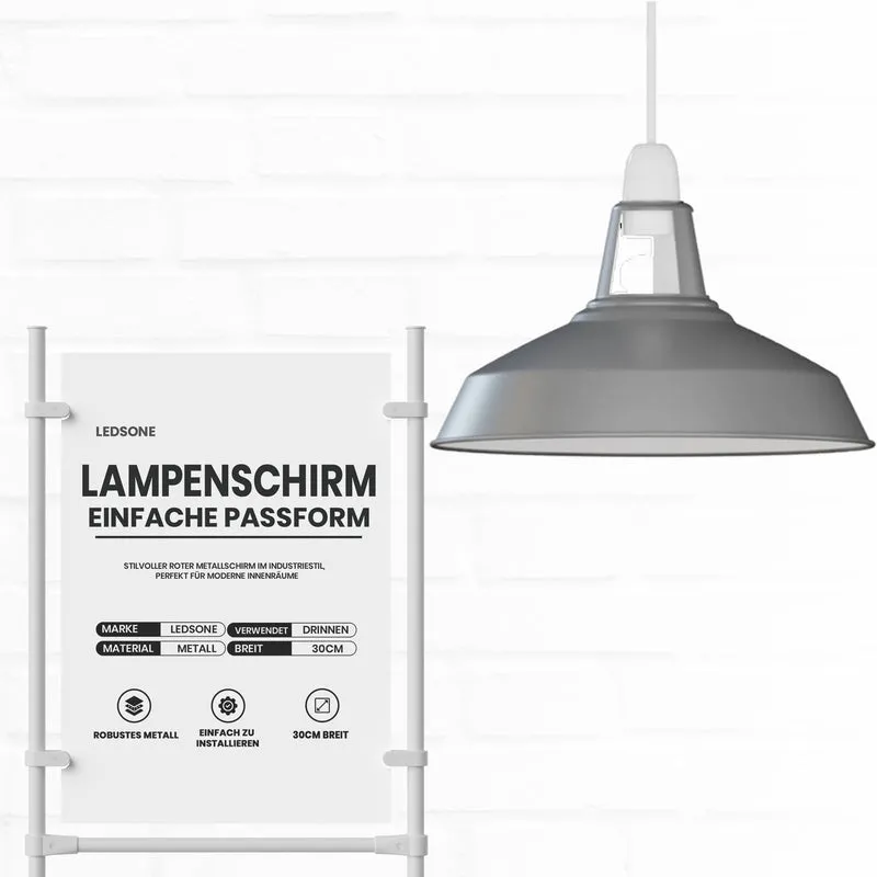 Vintage Harbour Lampenschirm – Easy Fit Industrie Lampenschirm | Ø30cm | E27 , B22 ~ 1726