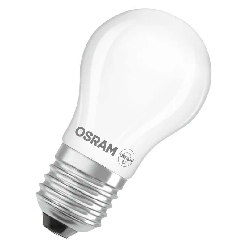 OSRAM LED CLASSIC P ENERGY EFFICIENCY A in P-Form, LED-Lampe, Bleifreies Glas, Matt, 3,8 W, (ex 60 W), 806 lm, Warmweiß, 2700 K, Energieeffizienzklasse: A, CRI 80